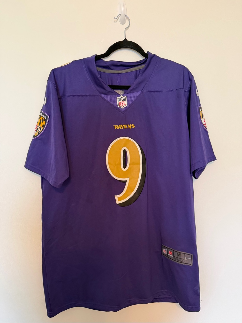 Nike Baltimore Ravens Justin Tucker #9 NFL On Field Jersey Men’s Medium Purple